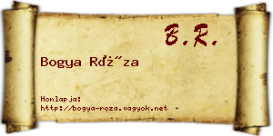 Bogya Róza névjegykártya