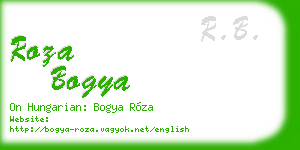 roza bogya business card